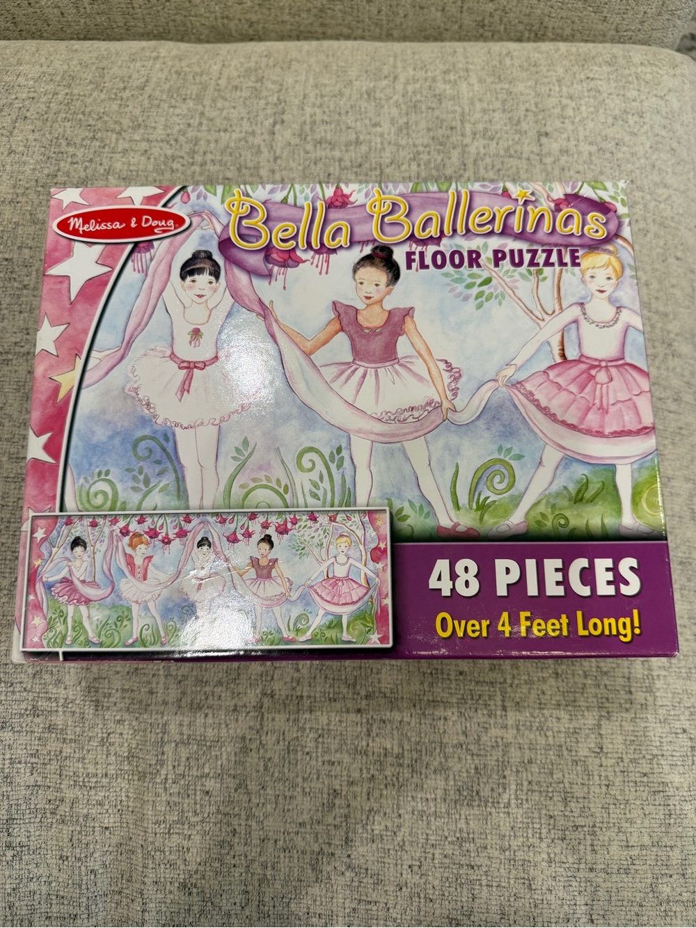 Melissa & Doug Bella Ballerinas Puzzle Box – Purple and Pink Artwork